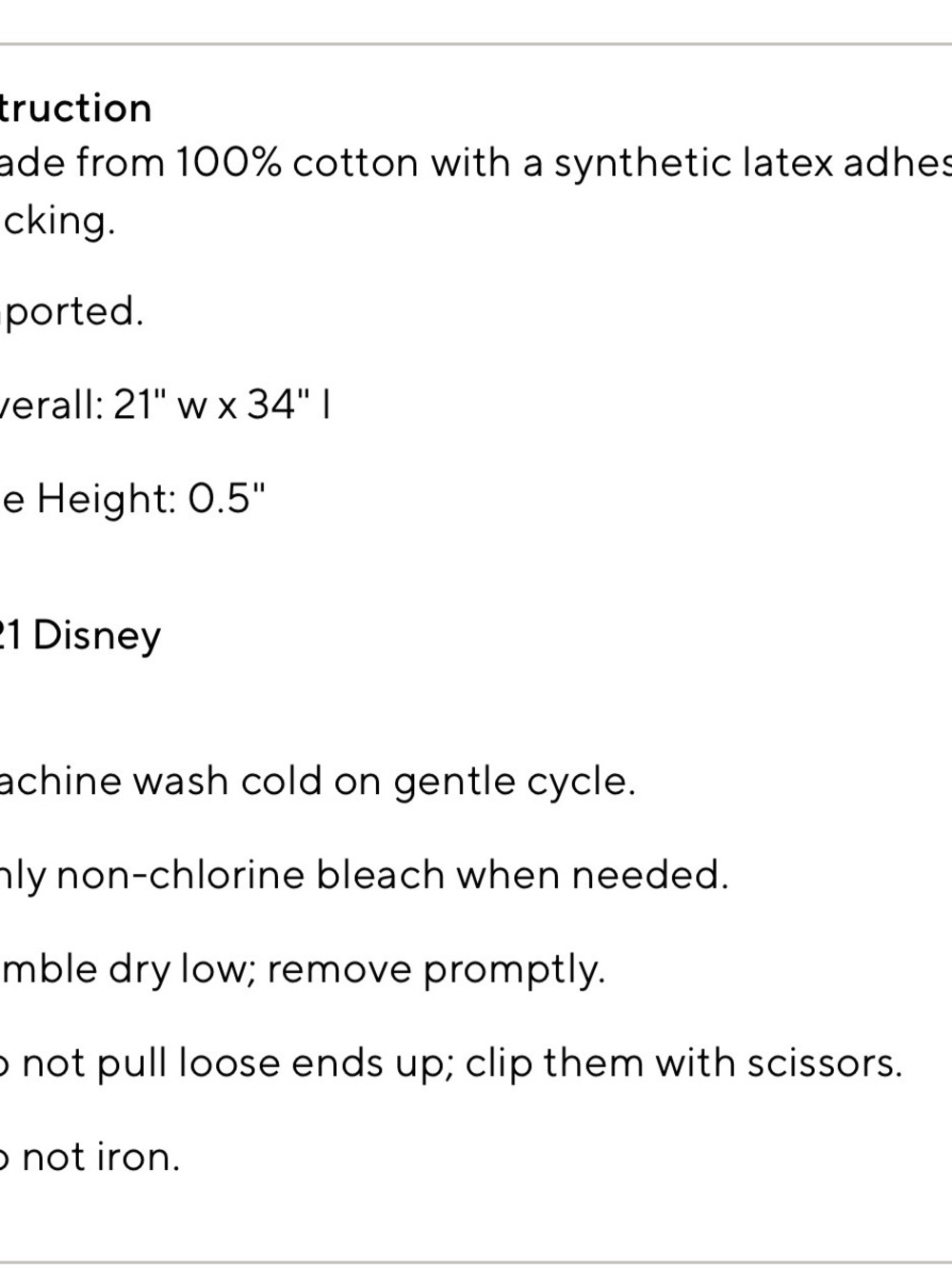 Black & White Mickey Mouse Tufted Bath Mat - Picture 2 of 4